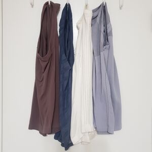 Athleta - Bundle of 4 - Blue and Purple Athletic Workout Tank Tops